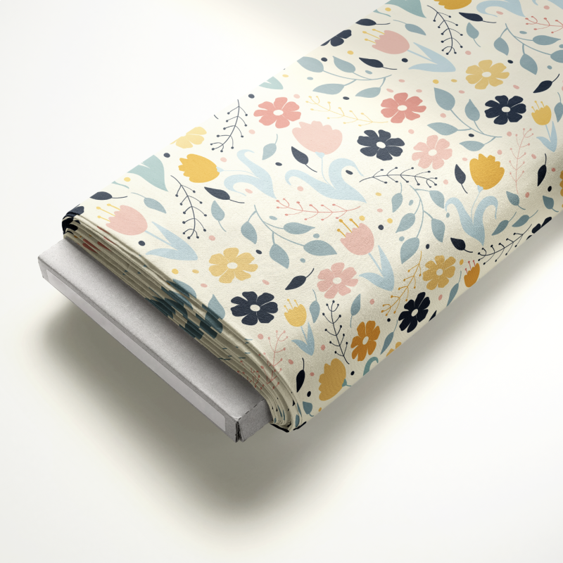 &Scaron;kandin&aacute;vske kvety na svetložltom