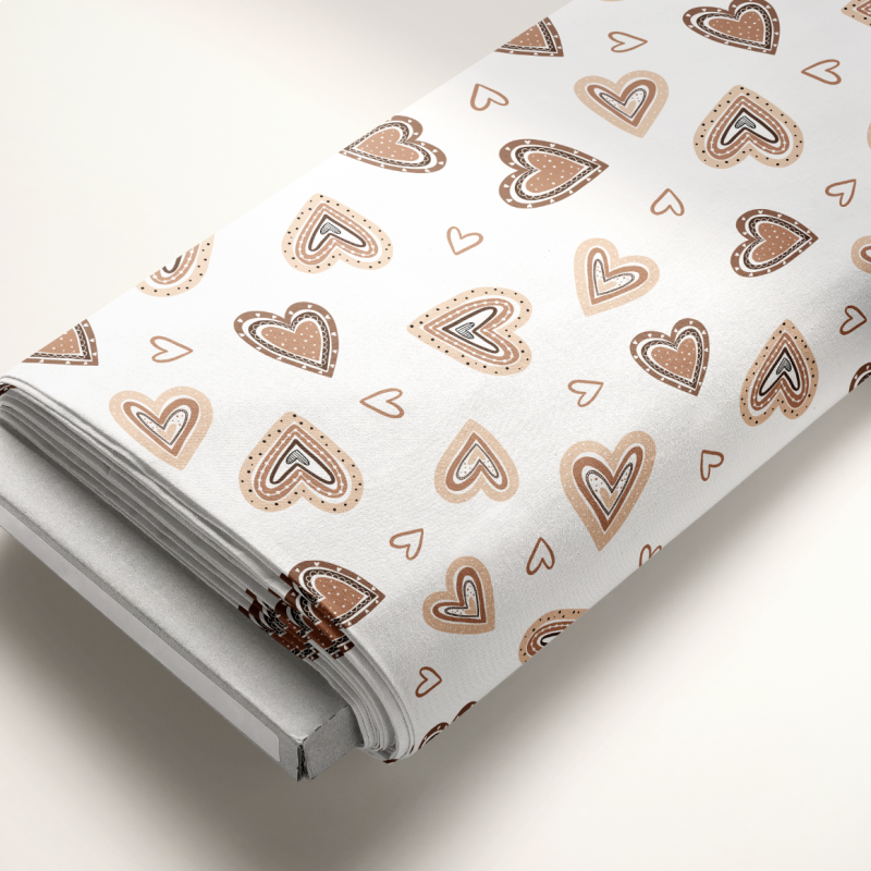 Valent&iacute;n BROWN - srdiečka na bielom