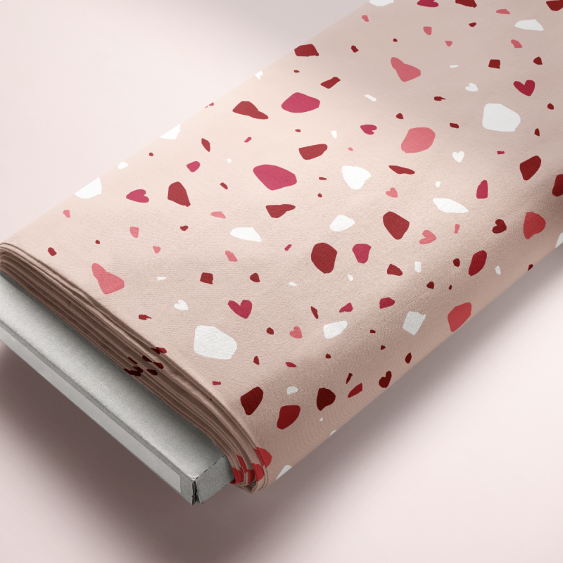 Valent&iacute;n MAGENTA - srdiečkov&eacute; terrazzo