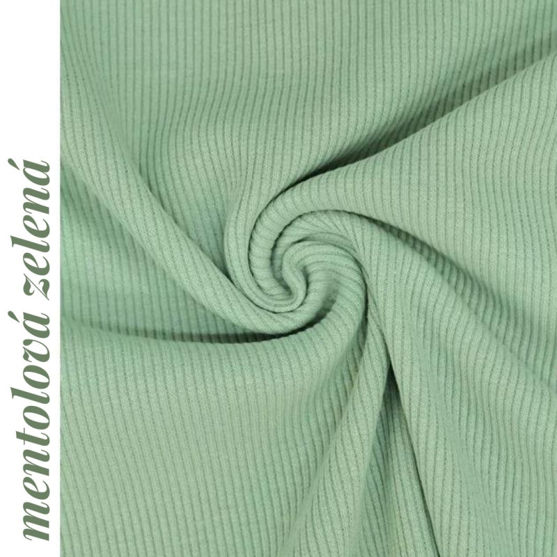 Pevn&yacute; rebrovan&yacute; &uacute;plet 330g - mentolov&aacute; zelen&aacute;