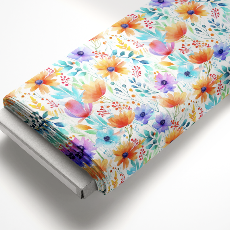 Akvarel - kvety v pestr&yacute;ch odtieňoch