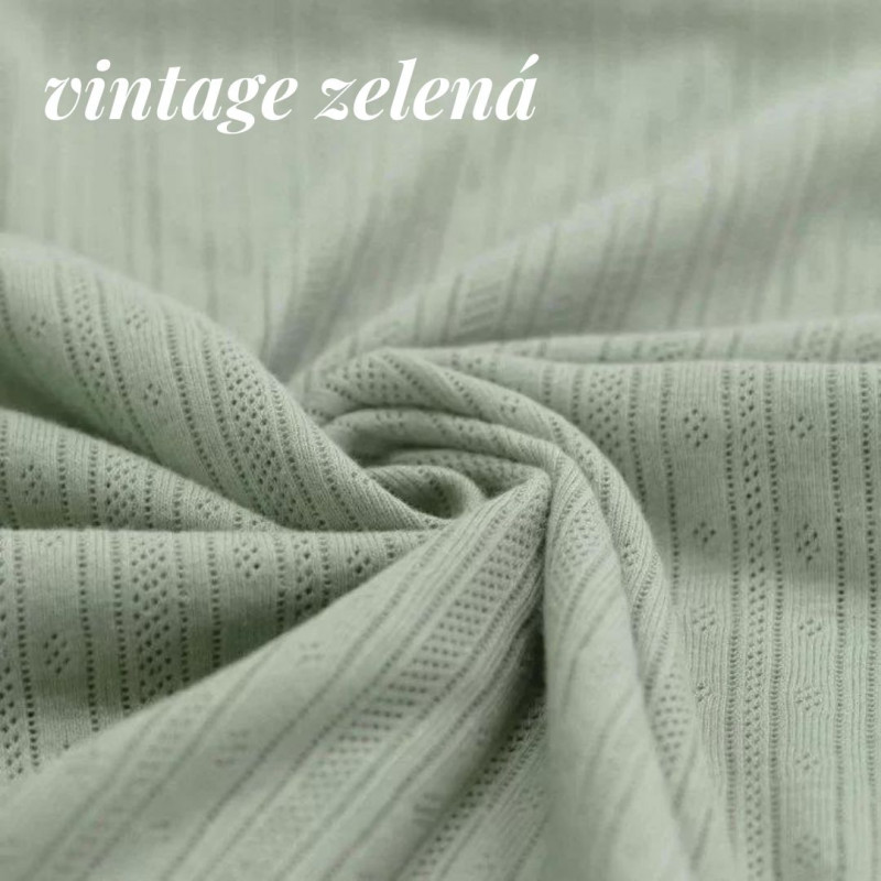 Pointelle úplet 210g - vintage zelená